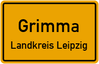Ortsschild Grimma.Landkreis Leipzig